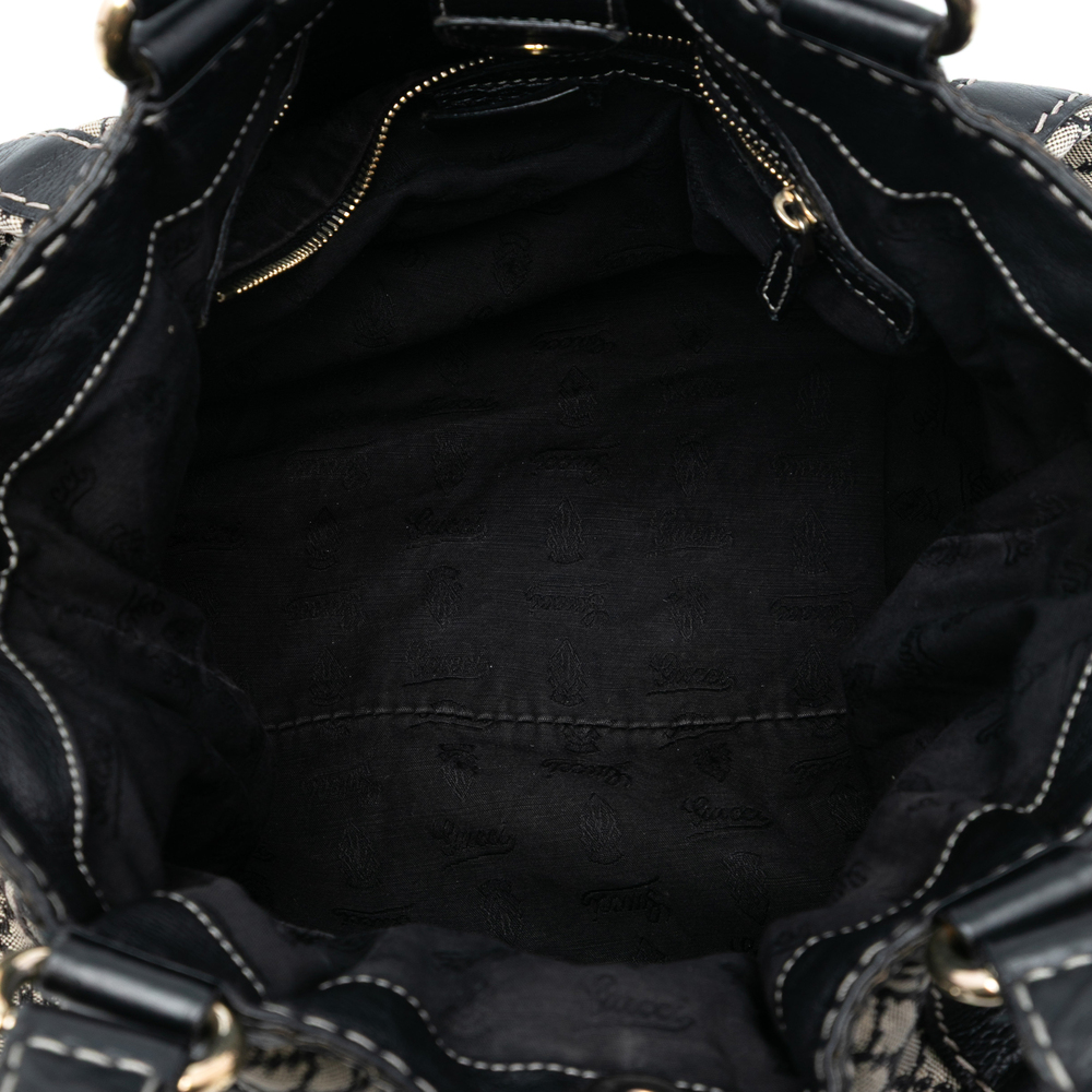 Pre-Loved Gucci Diamante Canvas Crest Satchel - Picture 4 of 7